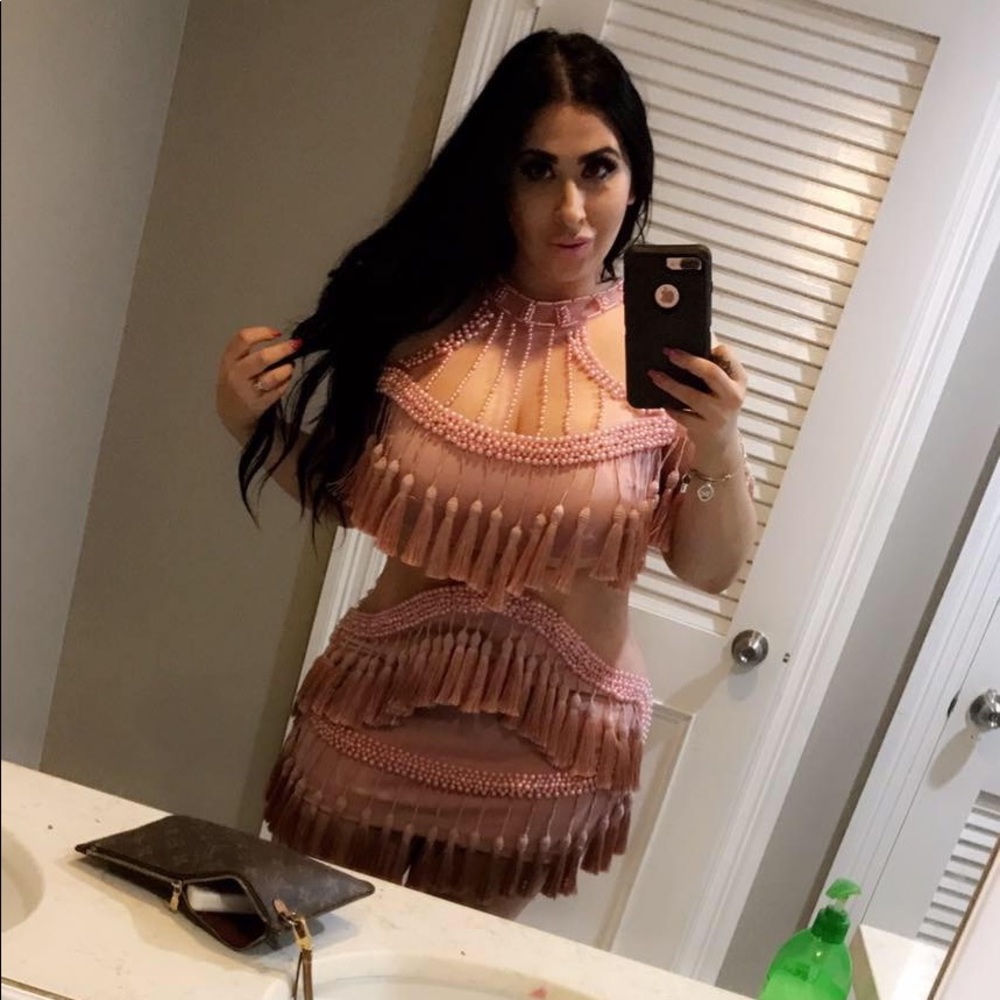 Pink dress for women worn once